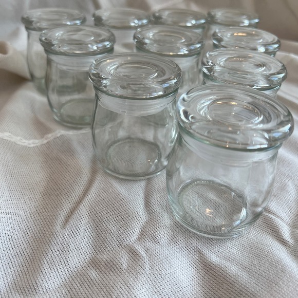 10 glass Apothecary jars with glass lid 2 ounce glass jar for candles - Picture 9 of 9